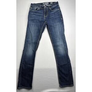 BKE Buckle Womens Jeans Alec Straight Leg 29R Stretch Denim Blue Medium Wash